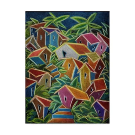 Oscar Ortiz 'Barrio Lindo' Canvas Art,35x47